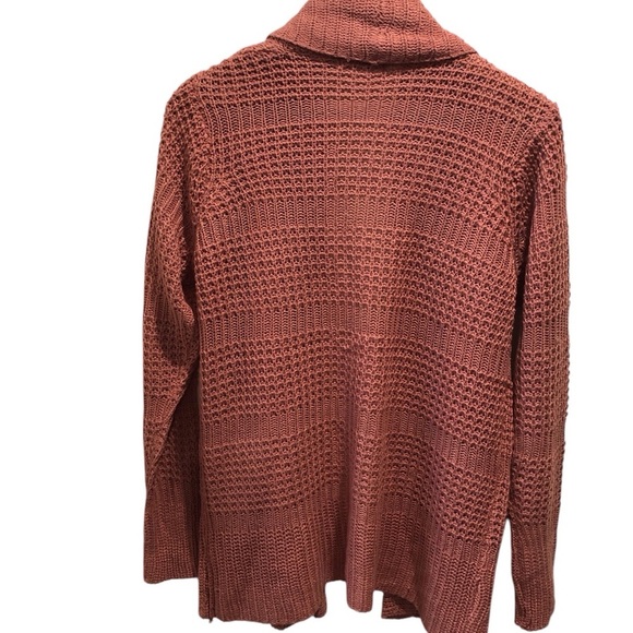 Jason Maxwell XL (Runs Small See measurements) Pink Open Knit Open Front Sweater - Picture 2 of 3